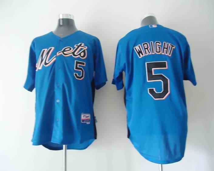 Wright New York Mets blue jersey