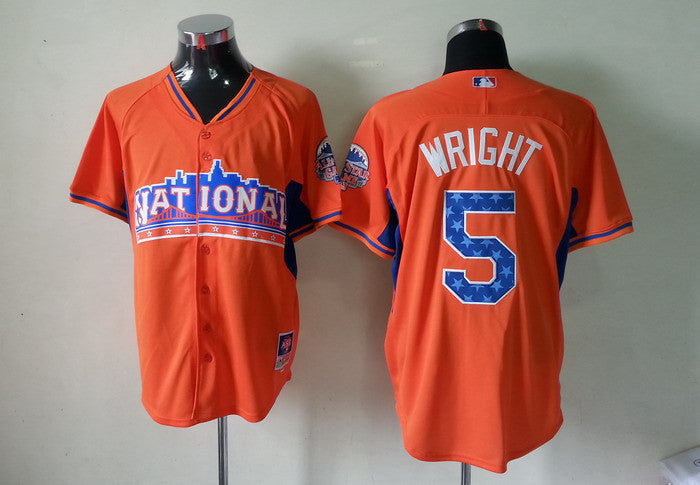 Wright New York Mets orange jersey