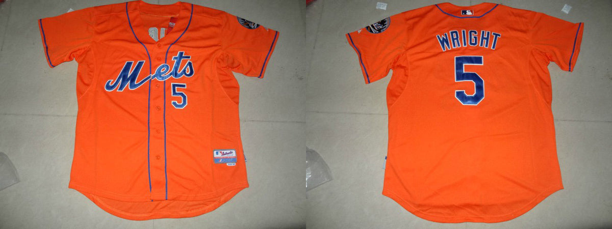 Wright New York Mets orange jersey