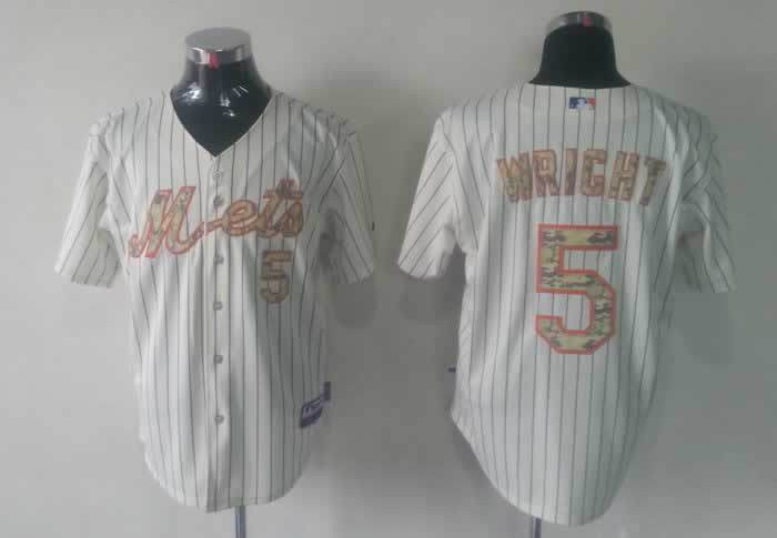 Wright White New York Mets camo Camo jersey