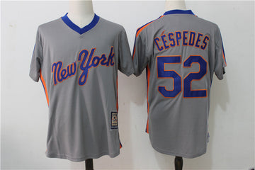 Yoenis Cespedes New York Mets gray Cooperstown jersey