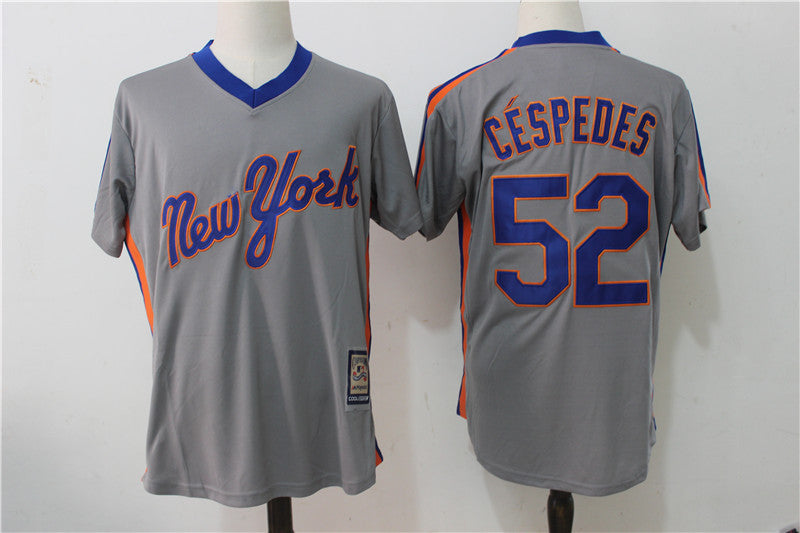 Yoenis Cespedes New York Mets gray Cooperstown jersey