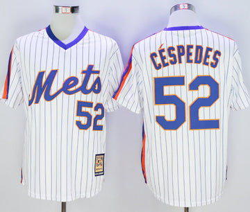 Yoenis Cespedes New York Mets white Cooperstown jersey
