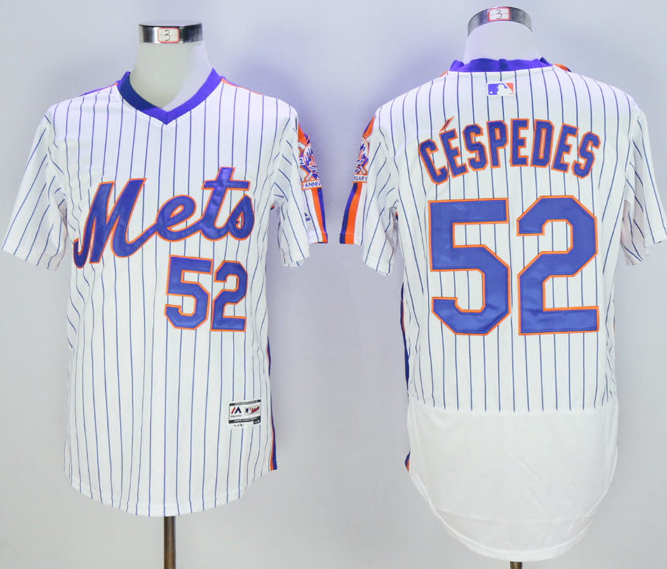 Yoenis Cespedes New York Mets white Throwback jersey