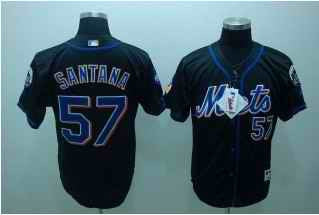 Johan Santana New York Mets black jersey