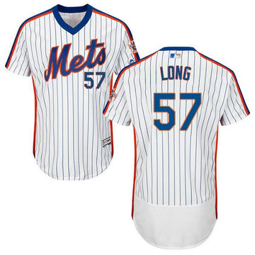 Kevin Long New York Mets white Cooperstown jersey