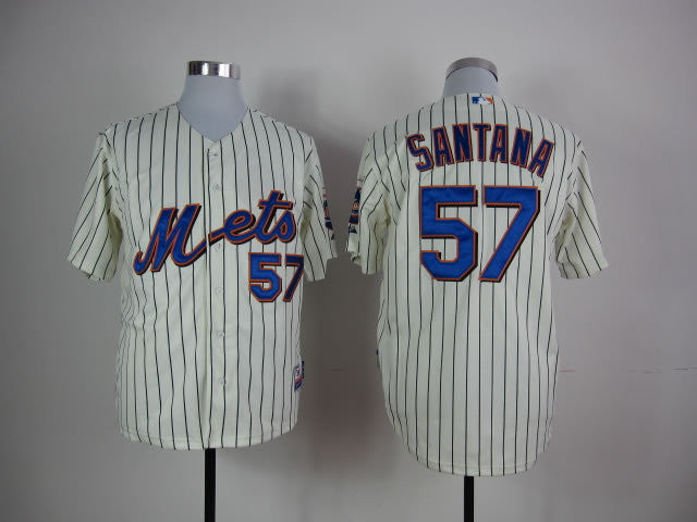 Santana New York Mets cream jersey