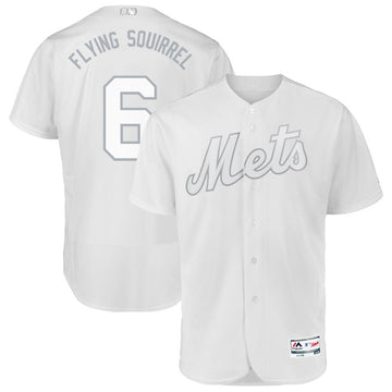 Jeff McNeil Flying Squirrel New York Mets white Authentic jersey