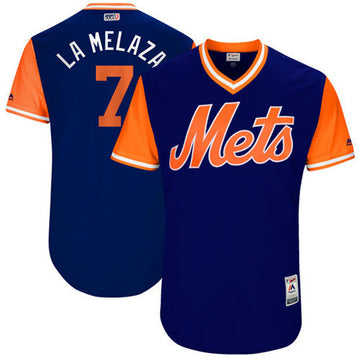 Jose Reyes La Melaza Majestic New York Mets royal jersey