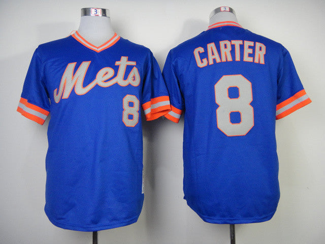 Carter New York Mets blue Throwback jersey