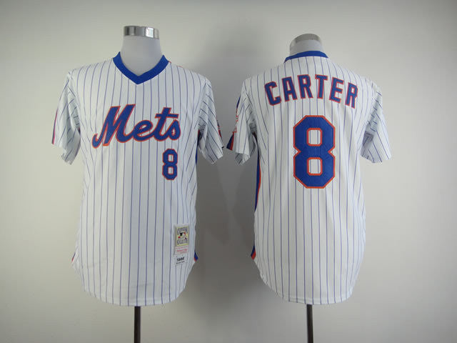 Carter White New York Mets blue jersey