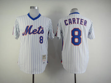 Carter White New York Mets blue jersey