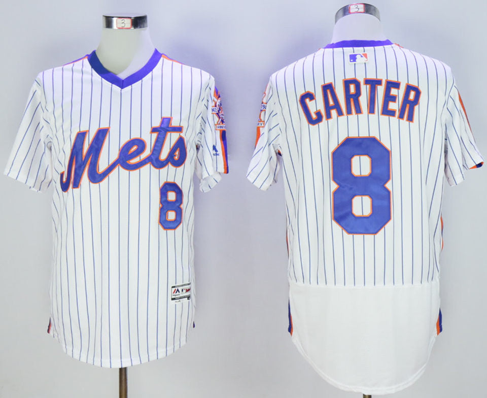 Gary Carter New York Mets white Throwback jersey