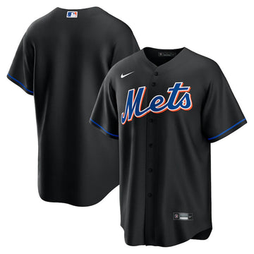 Custom New York Mets black Alternate jersey