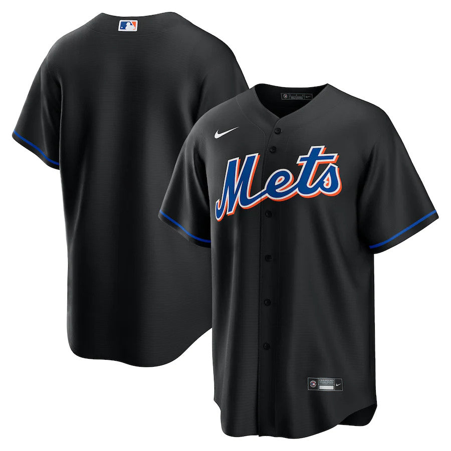 Custom New York Mets black Alternate jersey