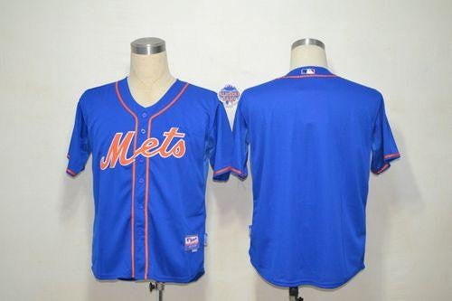 Custom New York Mets blue Alternate jersey