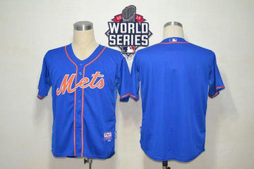 Custom New York Mets blue Alternate jersey