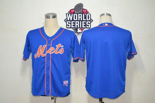 Custom New York Mets blue Alternate jersey