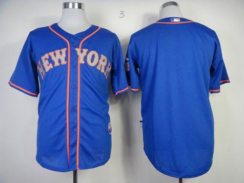 Custom New York Mets blue Alternate jersey