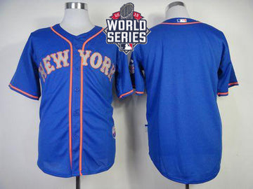 Custom New York Mets blue Alternate jersey