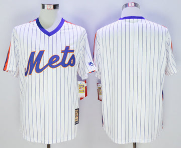 Custom New York Mets white Cooperstown jersey