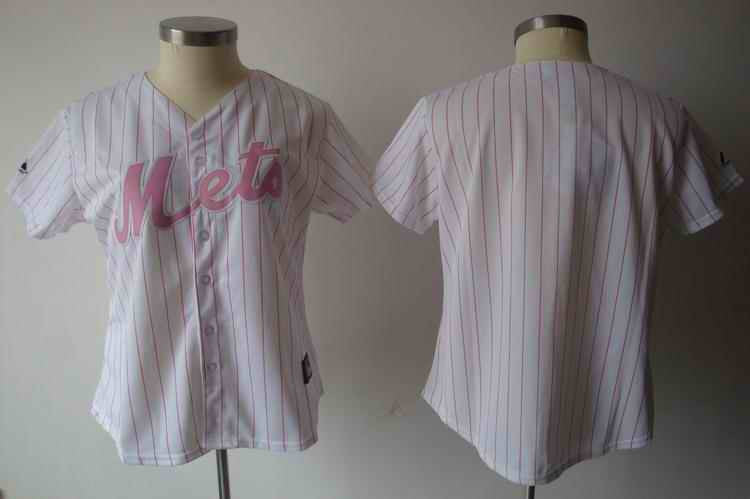 Blank White New York Mets pink jersey