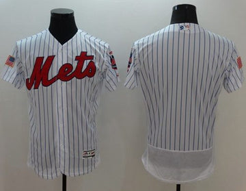 Blank White New York Mets blue Fashion jersey