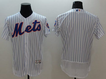 Blank White New York Mets blue Authentic jersey