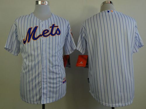 Blank White New York Mets blue Home jersey