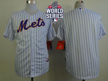 Blank White New York Mets blue Home jersey