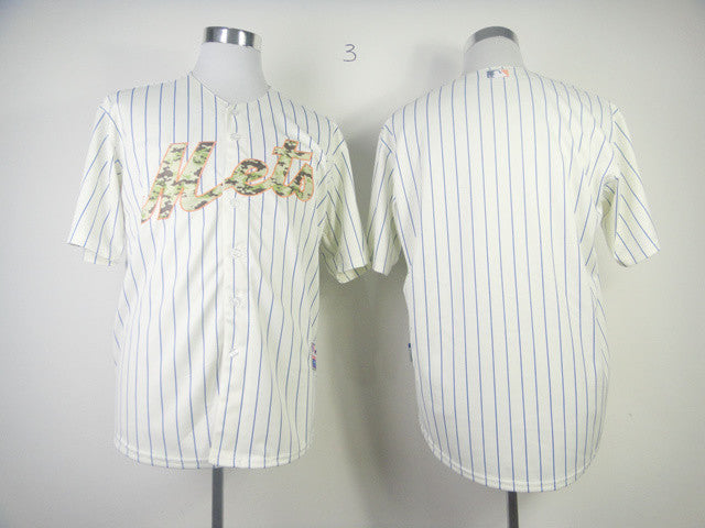 Blank White New York Mets blue Camo jersey