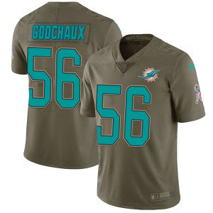 Davon Godchaux Miami Dolphins green Salute To Service jersey