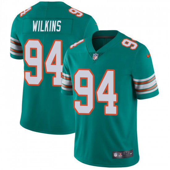 Christian Wilkins Miami Dolphins aqua Vapor jersey