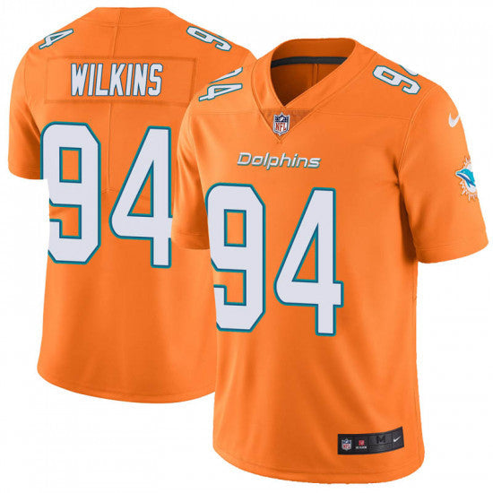 Christian Wilkins Miami Dolphins orange Limited jersey
