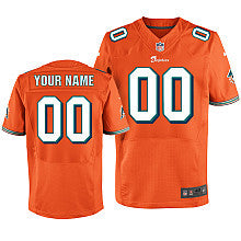 Custom Miami Dolphins orange Elite jersey