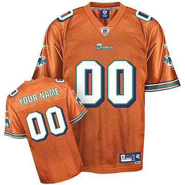 Custom Miami Dolphins orange jersey