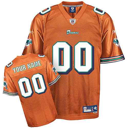 Custom Miami Dolphins orange jersey
