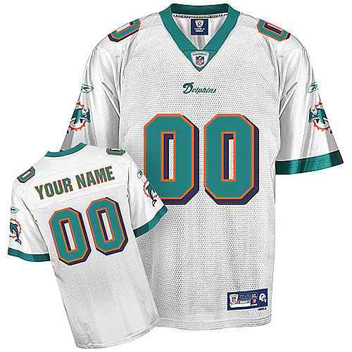 Custom Miami Dolphins white jersey