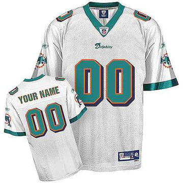 Custom Miami Dolphins white jersey