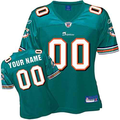 Custom Miami Dolphins green jersey