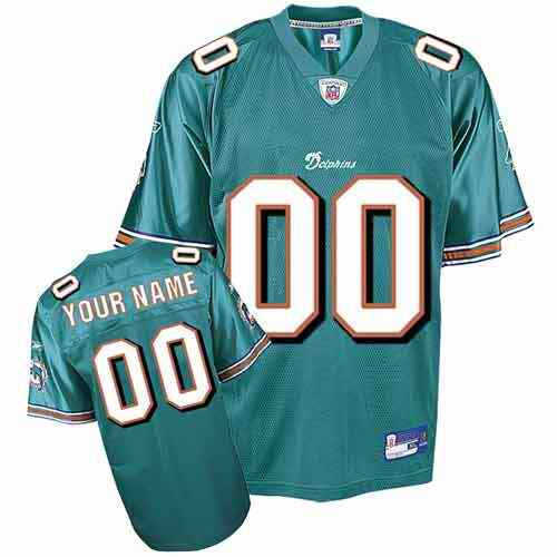 Custom Miami Dolphins green jersey