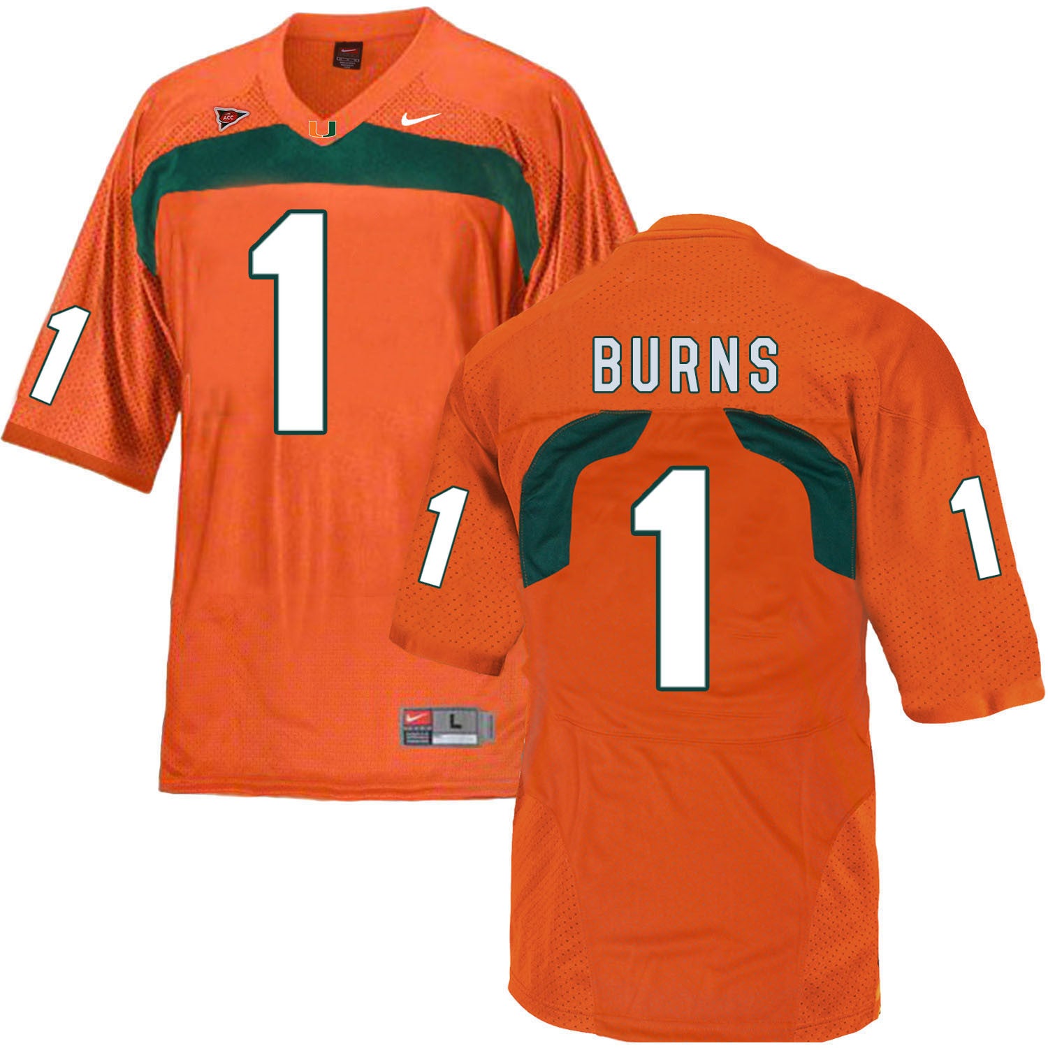 Artie Burns Miami Hurricanes orange jersey