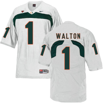 Mark Walton Miami Hurricanes white jersey