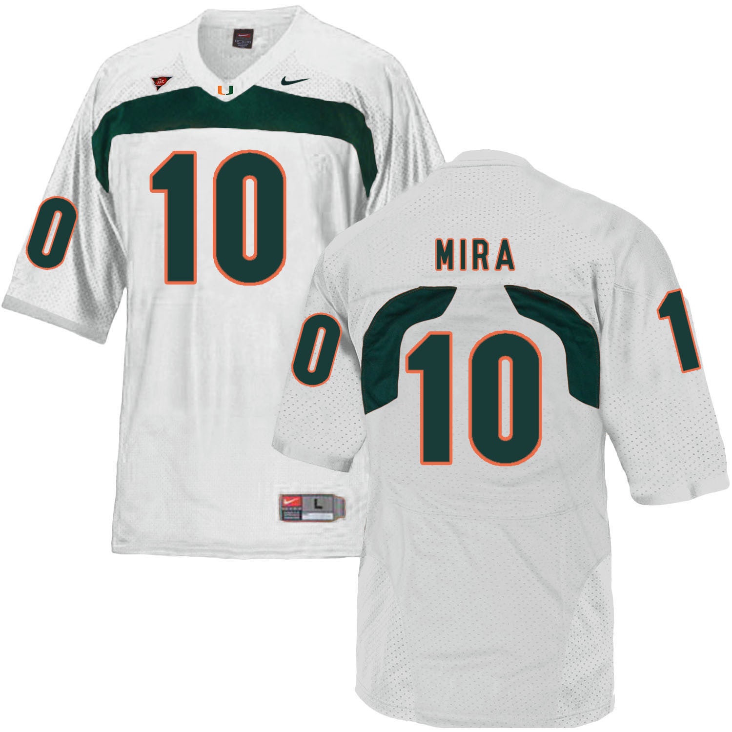 George Mira Miami Hurricanes white jersey