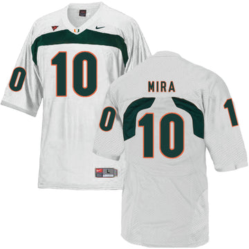 George Mira Miami Hurricanes white jersey