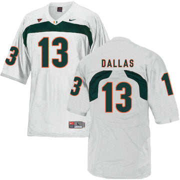 DeeJay Dallas Miami Hurricanes white jersey