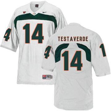 Vinny Testaverde Miami Hurricanes white jersey