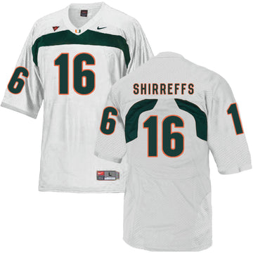Evan Shirreffs Miami Hurricanes white jersey