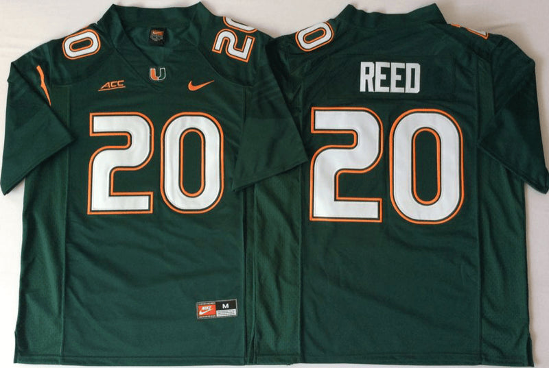 Ed Reed Miami Hurricanes green jersey