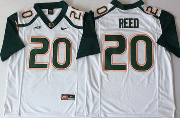 Ed White Miami Hurricanes green jersey